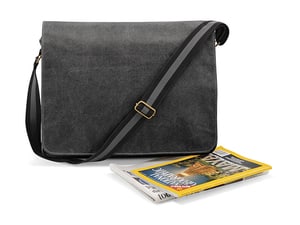 Quadra QD610 - Vintage Canvas Despatch Bag Vintage Black