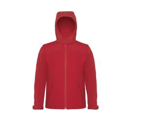 B&C BC650 - Hooded Softshell Men Red