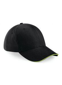 Beechfield BF020 - Athleisure 6 Panel Cap Black/Yellow