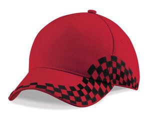 Beechfield BF159 - Women's Cap 100% Cotton Classic Red/Damier Black