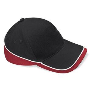 Beechfield BF171 - Teamwear Competition Cap Black/Classic Red/White