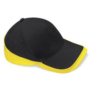 Beechfield BF171 - Teamwear Competition Cap Black/Yellow