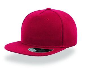 Atlantis AT090 - 5 panel flat visor cap Red