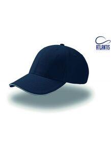 Atlantis AT094 - 6-panel cap with sandwich visor Navy/White