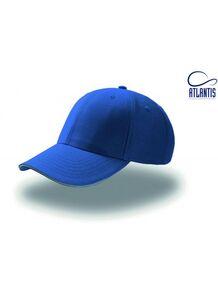 Atlantis AT094 - 6-panel cap with sandwich visor Royal/White