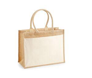 WestFord Mill WM427 - Cotton pucket jute shopper Natural