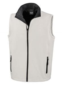 Result RS232 - Men's Sleeveless Fleece White/Black