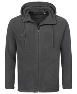 Stedman STE5080 - Polar Fleece Cardigan Hooded Activ for him Grey Steel