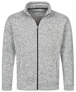 Stedman STE5850 - Knit Fleece Cardigan Active for him Light Grey Melange