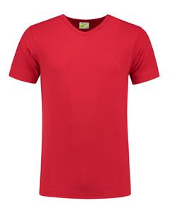 Lemon & Soda LEM1264 - T-shirt V-neck cot/elast SS for him Red