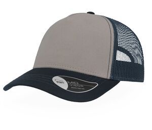 Atlantis AT180 - Cotton Canvas Rapper Cap Grey / Navy / Navy