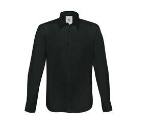 B&C BC725 - Stretch men's shirt Black