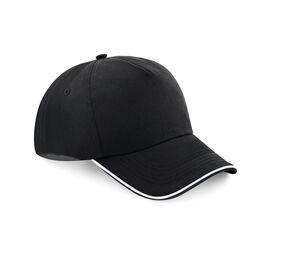 Beechfield BF025C - Authentic Cap visor passpoilée Black / White