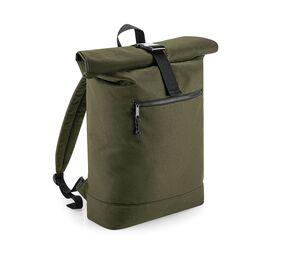 Bag Base BG286 - Backpack with roll-up closure made of recycled material Military Green