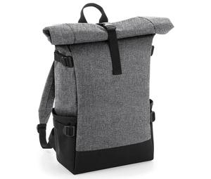 Bag Base BG858 - Colourful backpack with roll-up flap Grey Marl/Black