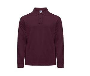 JHK JK215 - Long-sleeved man polo Burgundy