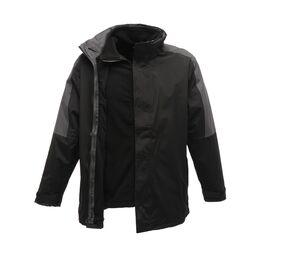 Regatta RGA130 - 3 in 1 Parka Black / Seal Grey