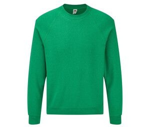 Fruit of the Loom SC260 - Raglan Sweat (62-216-0) Retro Heather Green