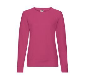 Fruit of the Loom SC361 - Lady-Fit Lightweight Raglan Sweat Fuchsia