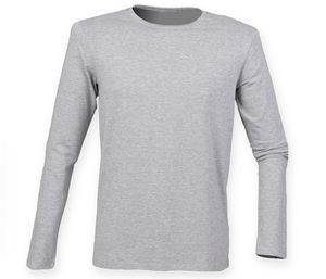 SF Men SF124 - Men's Feel Good Long Sleeved Stretch T Heather Grey