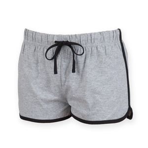 SF Women SK069 - Women's retro shorts Heather Grey/ Black