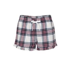 SF Women SK082 - Short pajamas White / Pink Check