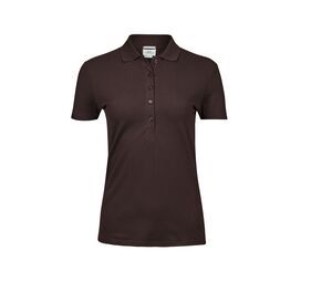 Tee Jays TJ145 - Womens luxury stretch polo Chocolate