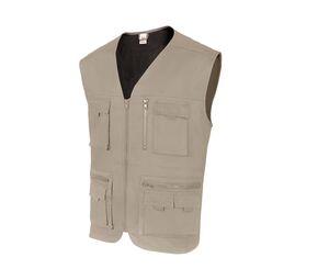 VELILLA V15901 - MULTI-POCKET VEST Beige Arena