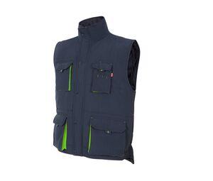 VELILLA V5902 - GILET MATELASSÉ BICOLORE MULTI-POCHES Navy/Lime