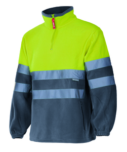 Velilla 182 - HV TWO-TONE FLEECE GREY/HI-VIS YELLOW