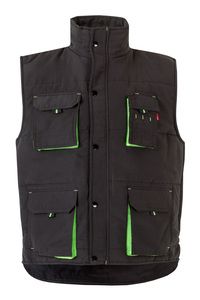 Velilla 205902 - TWO-TONE PADDED VEST Black/Lime Green