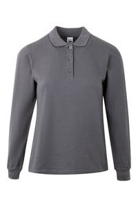 Mukua PL200WC - LONG-SLEEVE WOMAN POLO Dark Grey