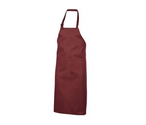 NEWGEN TB101 - Polycotton bib apron with pocket Burgundy