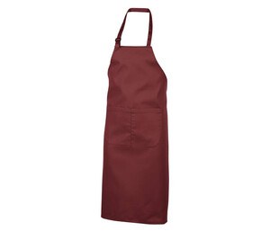 NEWGEN TB201 - Cotton bib apron with pocket Burgundy