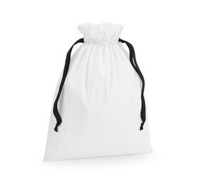WESTFORD MILL WM121 - COTTON GIFT BAG WITH RIBBON DRAWSTRING Soft White/Black