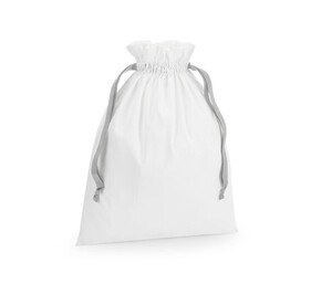 WESTFORD MILL WM121 - COTTON GIFT BAG WITH RIBBON DRAWSTRING Soft White/Light Grey