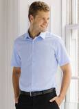 Russell Collection JZ963 - Mens' Short Sleeve Herringbone Shirt